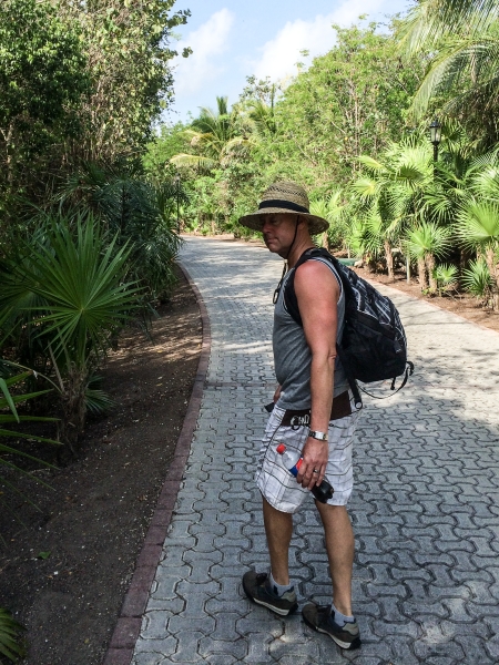May 2014 MayanRiviera 033.jpg - Brian going for a walk